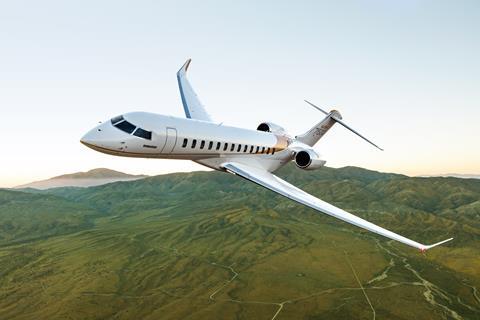 Global 7500 Exterior Over Mountain (1)