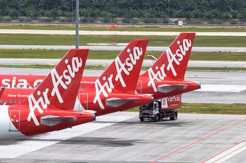 AirAsia Tail Shutter Stock