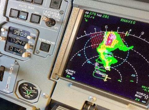 weather cockpit A320neo incident-c-DIACC