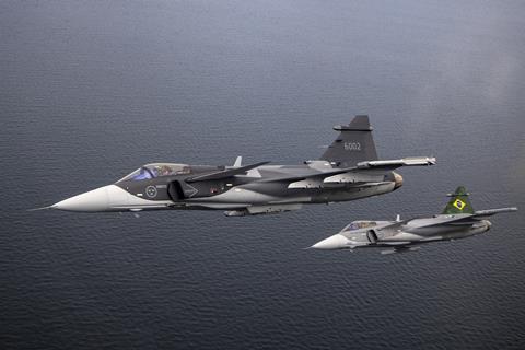 Swedish and Brazilian Gripen Es