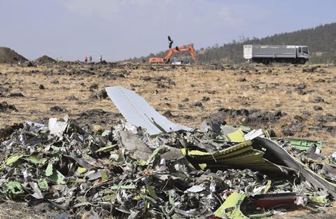 Ethiopian 737 Max wreckage