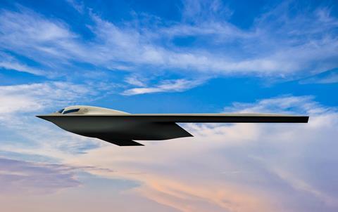 B-21 rendering at Edwards AFB c USAF