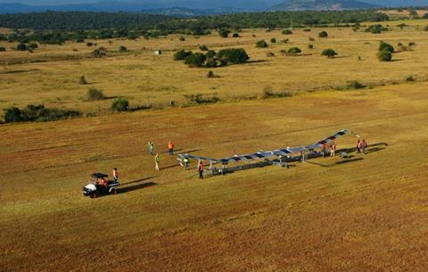 Zephyr after landing in Kenya