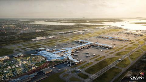Changi Airport T5, aerial view