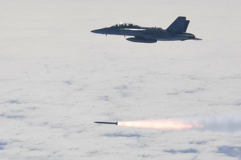 AARGM-ER is successfully launched from a US Navy FA-18 Super Hornet during second test c Northrop Grumman