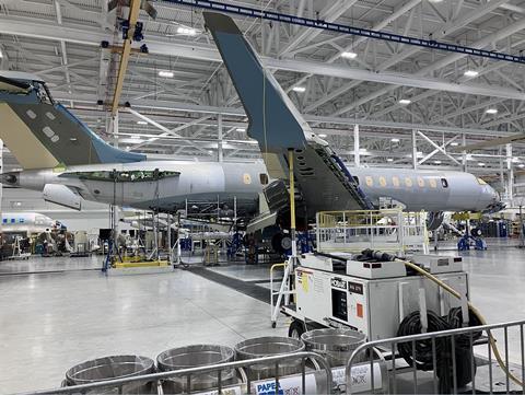 Bombardier's Toronto Pearson Global production site