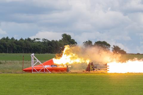 UK fighter demonstrator ejection seat test