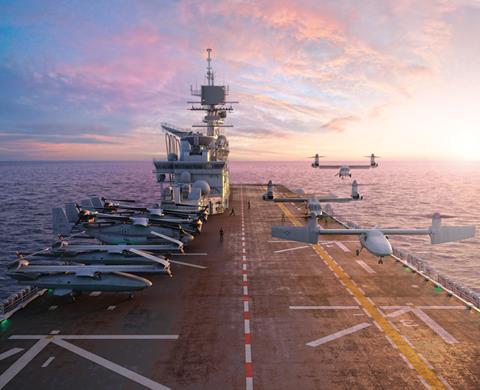 bell v-280 and v-247 on amphibious assault ship c Bell