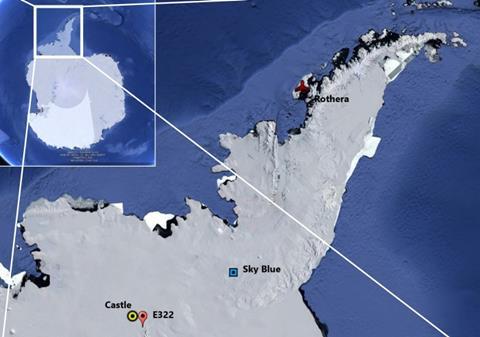 Antarctic map DHC-6 incident-c-Google Maps via AAIB