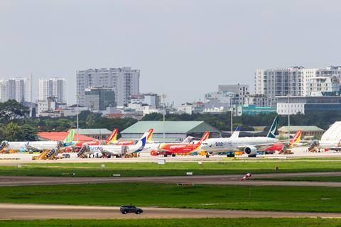 Aircraft at Ho Chi Minh city airport