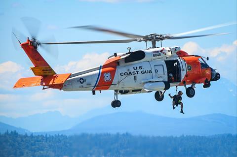MH-60T Jayhawk hoist c USCG