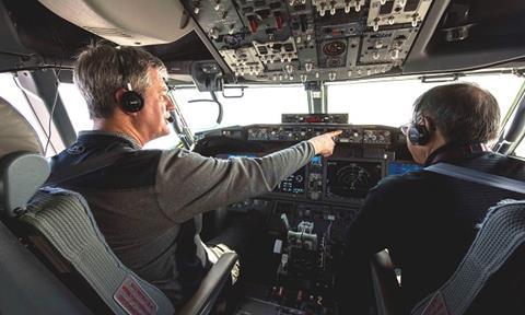 Paul Smith in cockpit flight test 737 Max 8