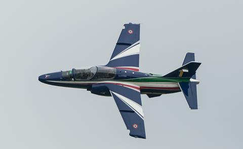 M-345 in Frecce Tricolori livery