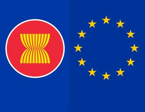 ASEAN-EU flags