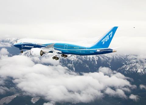 Boeing's 787 makes first flight 15 December 2009