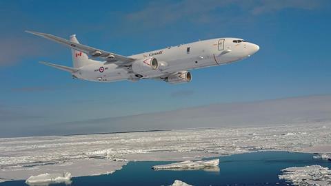 Rending of a Boeing P-8A Poseidon in Canadian livery