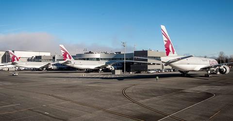 Three QR 777Fs-c-Boeing