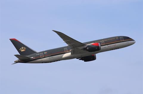 Royal Jordanian Boeing 787-8 take-off