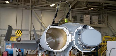 ANAPG-79 AESA Radar on a 'Classic' FA-18 Hornet c Raytheon