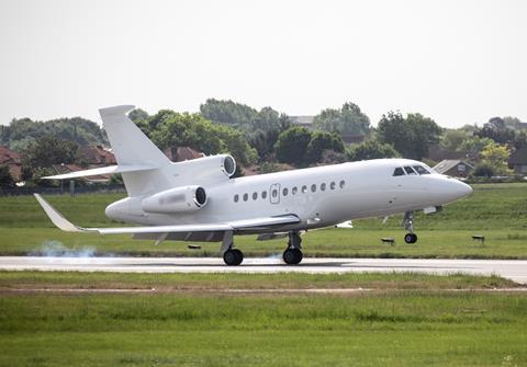 Falcon 900LX at RAF Northolt