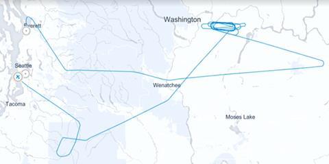 777X flight route