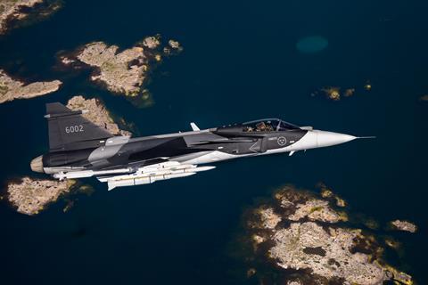 Gripen E with Meteor missiles