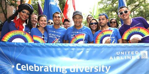 United Airlines Pride celebration