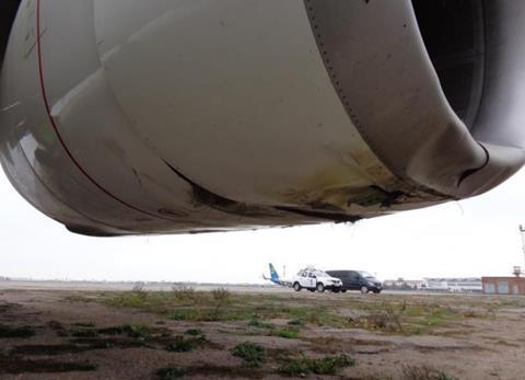 Damaged Turkish 737 engine-c-NBAAI