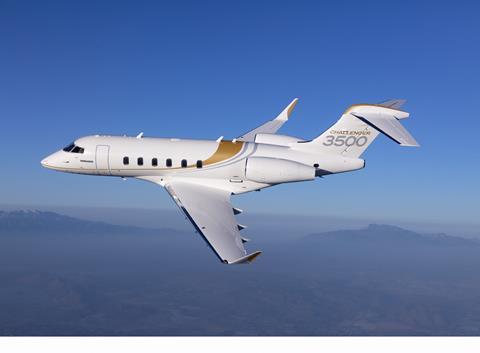 Challenger 3500 Exterior Blue Sky