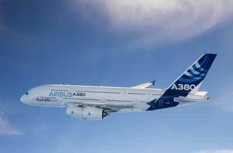 A380-in-flight c Airbus