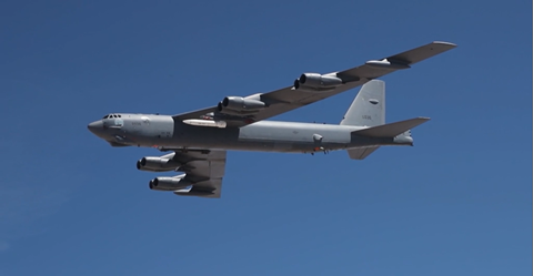Lockheed Martin ARRW on carry test aboard B-52