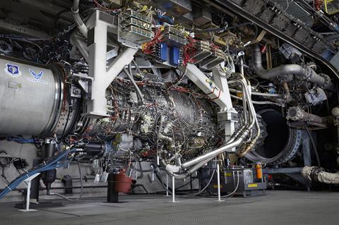 GE’s First XA100 Adaptive Cycle Engine c GE Aviatoin