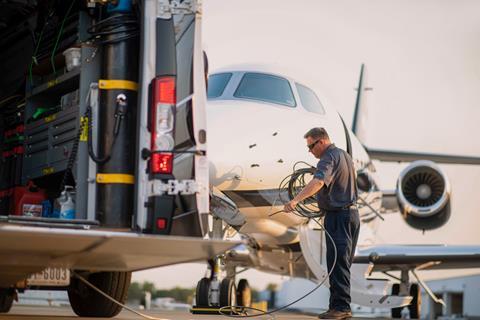 MSU technician working on aircraft c Textron Aviation