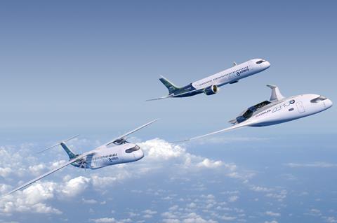 ZEROe Concept Aircraft Formation Flight