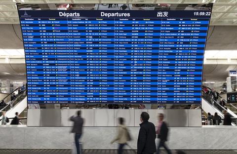 departure board CDG-c-Groupe ADP