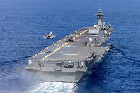 USMC UK F-35B with Kaga