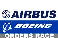 Boeing Airbus orders race W200