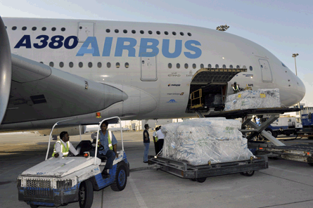 A380 humanitarian mission