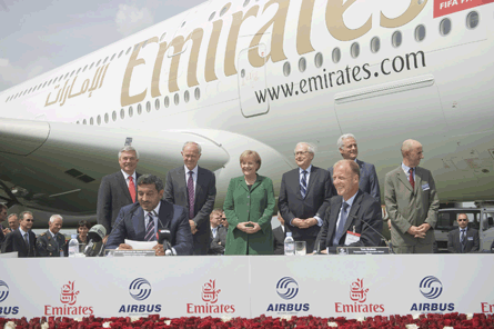 Emirates A380 signing
